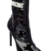 MOSCHINO Logo Patent Bootie Women -Valentino shop 1313497471 RLLD 1