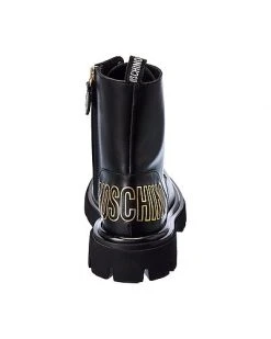 MOSCHINO Logo Leather Bootie Women -Valentino shop 1313497473 RLLD 3