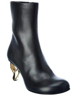 JW Anderson Chain Leather Bootie Women