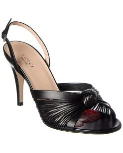 Gucci Crawford Leather Slingback Sandal Women
