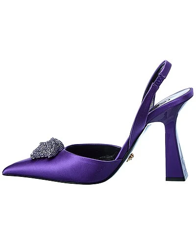 Versace La Medusa Satin Slingback Pump Women 4 Versace La Medusa Satin Slingback Pump Women - Image 2