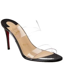 Christian Louboutin Just Nothing 85 Patent & PVC Sandal Women
