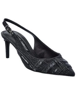 Dolce & Gabbana Patchwork Denim Slingback Pump Women