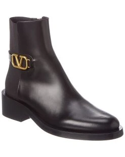 Valentino VLogo Leather Bootie Women