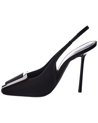 Saint Laurent George 115 Silk Slingback Pump Women 4 Saint Laurent George 115 Silk Slingback Pump Women - Image 2