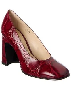 Tod's Croc-Embossed Leather Pump Women