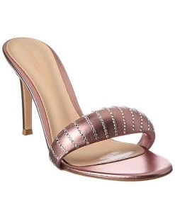 Gianvito Rossi Bijoux 85 Crystal Leather Sandal Women