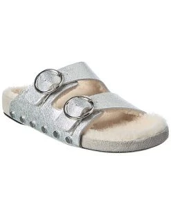 Isabel Marant Lennyo Leather & Shearling Sandal Women