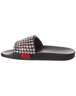 Gucci Crystal Rubber Slide Women -Valentino shop 1313514449 RLLD 2