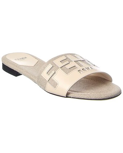 FENDI Signature Leather-Trim Sandal Women 3 FENDI Signature Leather-Trim Sandal Women