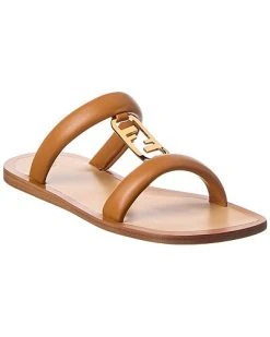 FENDI O'Lock Leather Sandal Women