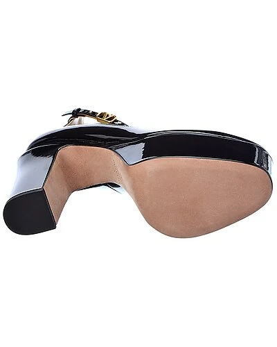 Valentino VLogo 120 Patent Ankle Strap Platform Pump Women 6 Valentino VLogo 120 Patent Ankle Strap Platform Pump Women - Image 4