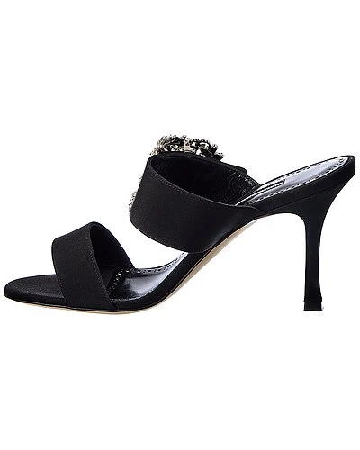 Manolo Blahnik Gable Jewel 90 Silk Sandal Women 4 Manolo Blahnik Gable Jewel 90 Silk Sandal Women - Image 2