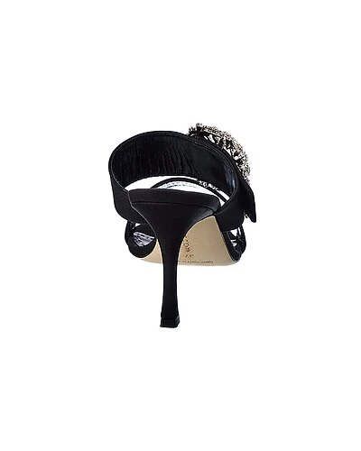 Manolo Blahnik Gable Jewel 90 Silk Sandal Women 5 Manolo Blahnik Gable Jewel 90 Silk Sandal Women - Image 3