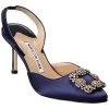 Manolo Blahnik Hangisisli 70 Satin Slingback Pump Women -Valentino shop 1313523337 RLLD 1