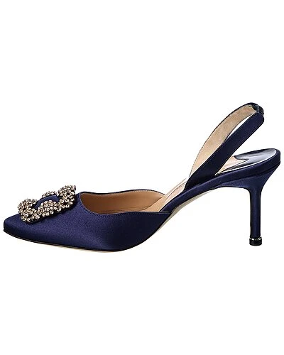 Manolo Blahnik Hangisisli 70 Satin Slingback Pump Women 4 Manolo Blahnik Hangisisli 70 Satin Slingback Pump Women - Image 2