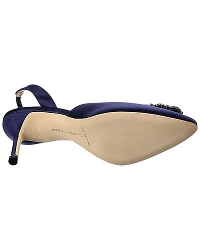 Manolo Blahnik Hangisisli 70 Satin Slingback Pump Women 6 Manolo Blahnik Hangisisli 70 Satin Slingback Pump Women - Image 4