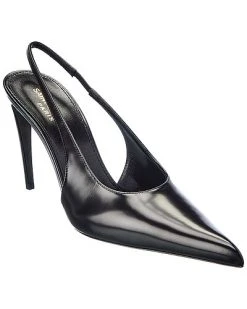 Saint Laurent Kendall 90 Leather Slingback Pump Women