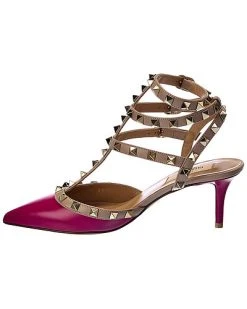 Valentino Rockstud Caged 65 Leather Ankle Strap Pump Women -Valentino shop 1313524781 RLLD 2