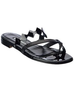 Manolo Blahnik Sulafa Leather Sandal Women