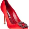 Manolo Blahnik Hangisi 105 Satin Pump Women -Valentino shop 1313526084 RLLD 1