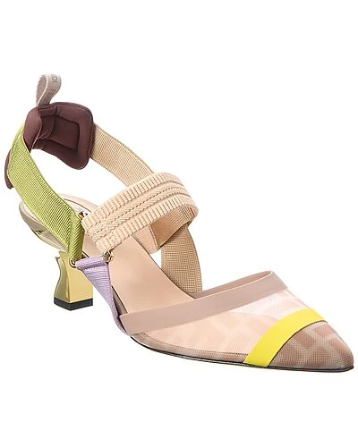 FENDI Colibri 55mm Mesh Slingback Pump Women 3 FENDI Colibri 55mm Mesh Slingback Pump Women
