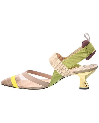 FENDI Colibri 55mm Mesh Slingback Pump Women 4 FENDI Colibri 55mm Mesh Slingback Pump Women - Image 2
