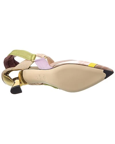 FENDI Colibri 55mm Mesh Slingback Pump Women 6 FENDI Colibri 55mm Mesh Slingback Pump Women - Image 4