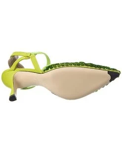 FENDI Colibri Lite Sequin Silk & Leather Slingback Pump Women -Valentino shop 1313528504 RLLD 4