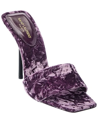 Saint Laurent Baliqua 105 Velvet Sandal Women 3 Saint Laurent Baliqua 105 Velvet Sandal Women