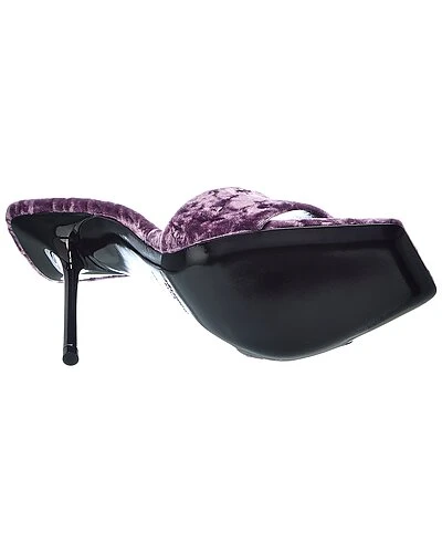 Saint Laurent Baliqua 105 Velvet Sandal Women 6 Saint Laurent Baliqua 105 Velvet Sandal Women - Image 4