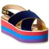 Gucci Crossover Velvet & Leather Platform Sandal Women -Valentino shop 1313531532 RLLD 1