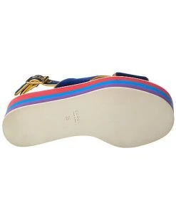 Gucci Crossover Velvet & Leather Platform Sandal Women 10 Gucci Crossover Velvet & Leather Platform Sandal Women -Valentino shop 1313531532 RLLD 4