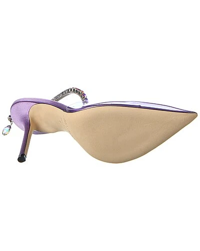 Jimmy Choo Saeda 100 Plexi & Leather Pump Women 6 Jimmy Choo Saeda 100 Plexi & Leather Pump Women - Image 4