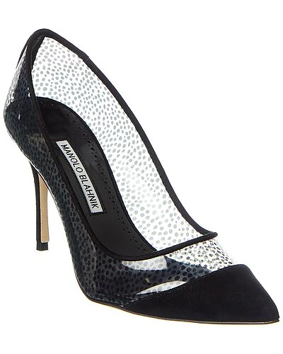 Manolo Blahnik Pachana 90 Vinyl & Suede Pump Women 3 Manolo Blahnik Pachana 90 Vinyl & Suede Pump Women