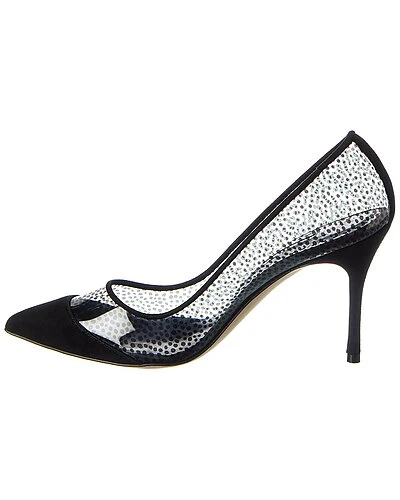 Manolo Blahnik Pachana 90 Vinyl & Suede Pump Women 4 Manolo Blahnik Pachana 90 Vinyl & Suede Pump Women - Image 2