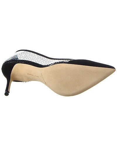 Manolo Blahnik Pachana 90 Vinyl & Suede Pump Women 6 Manolo Blahnik Pachana 90 Vinyl & Suede Pump Women - Image 4