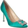 Manolo Blahnik Hangisi 90 Satin Pump Women -Valentino shop 1313536192 RLLD 1