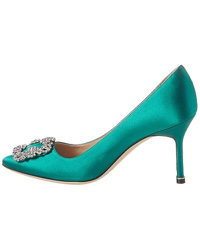 Manolo Blahnik Hangisi 90 Satin Pump Women 4 Manolo Blahnik Hangisi 90 Satin Pump Women - Image 2