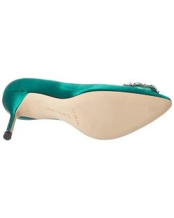 Manolo Blahnik Hangisi 90 Satin Pump Women 10 Manolo Blahnik Hangisi 90 Satin Pump Women -Valentino shop 1313536192 RLLD 4