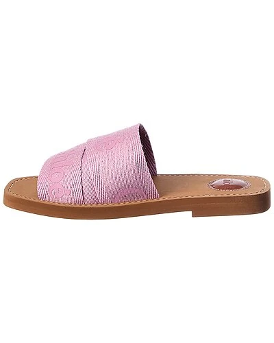 Chloé Woody Logo Canvas Slide Women 4 Chloé Woody Logo Canvas Slide Women - Image 2