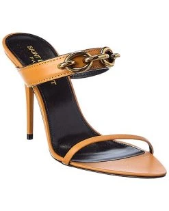 Saint Laurent Gippy 95 Leather Sandal Women