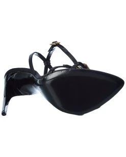 Saint Laurent New Nuit 110 Satin & Leather Sandal Women -Valentino shop 1313537088 RLLD 4