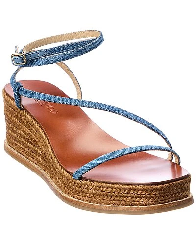 Jimmy Choo Drive 60 Denim Wedge Sandal Women 3 Jimmy Choo Drive 60 Denim Wedge Sandal Women