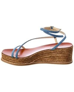 Jimmy Choo Drive 60 Denim Wedge Sandal Women 8 Jimmy Choo Drive 60 Denim Wedge Sandal Women -Valentino shop 1313537146 RLLD 2