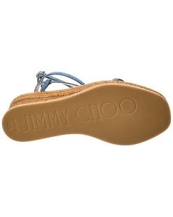 Jimmy Choo Drive 60 Denim Wedge Sandal Women 10 Jimmy Choo Drive 60 Denim Wedge Sandal Women -Valentino shop 1313537146 RLLD 4