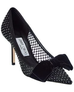 Jimmy Choo Love 85 Mesh & Suede Pumps Women