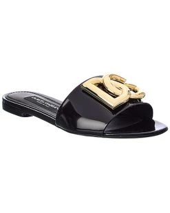 Dolce & Gabbana Logo Leather Sandal Women