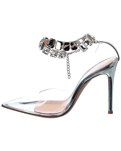 Gianvito Rossi 105 Vinyl & Leather Pump Women 4 Gianvito Rossi 105 Vinyl & Leather Pump Women - Image 2