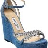 Jimmy Choo Bing 120 Denim Wedge Sandal Women -Valentino shop 1313538520 RLLD 1